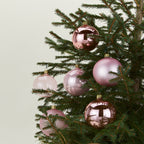 Small Glass Ornament Set - Pink