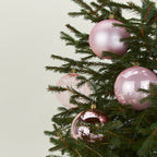 Medium Glass Ornament Set - Pink