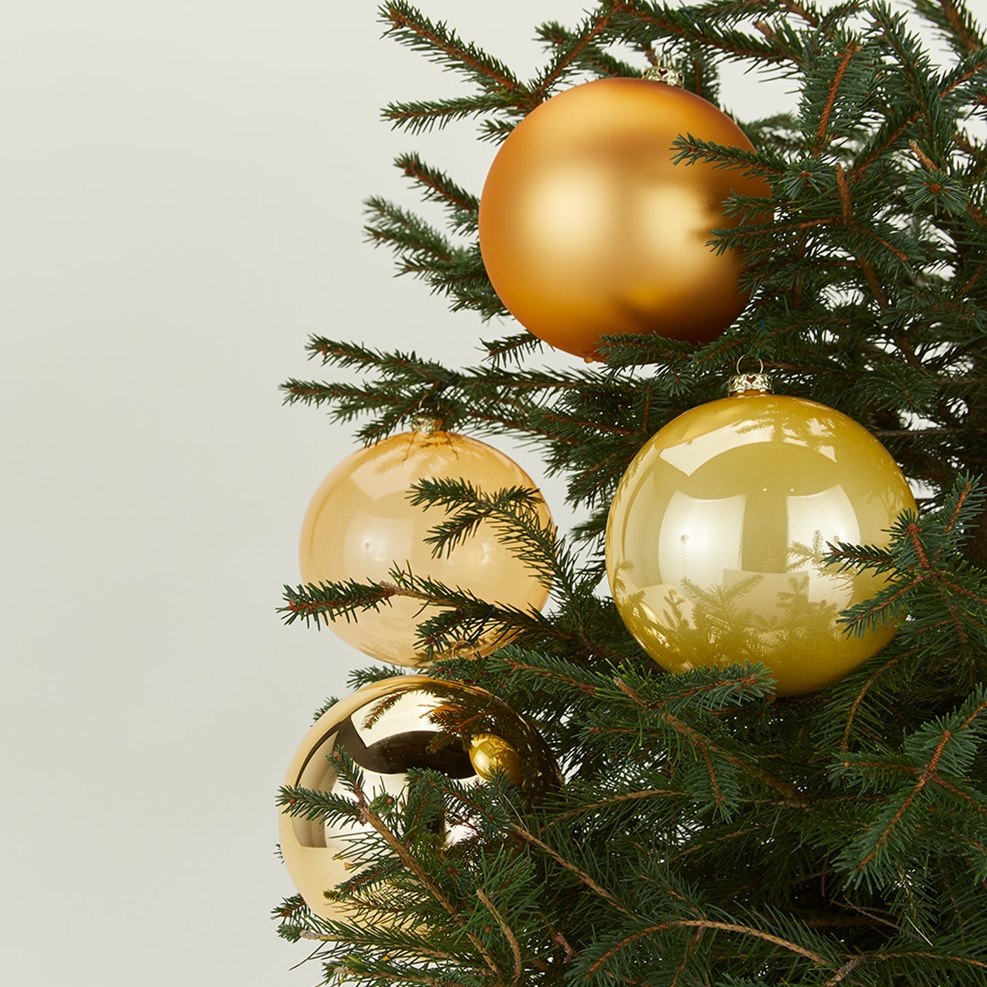 Large Glass Ornament Set - Gold