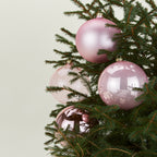 Large Glass Ornament Set - Pink