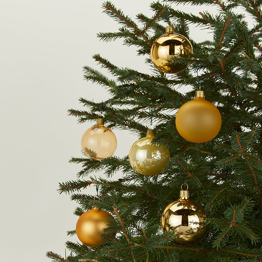 XS Glass Ornament Set - Gold