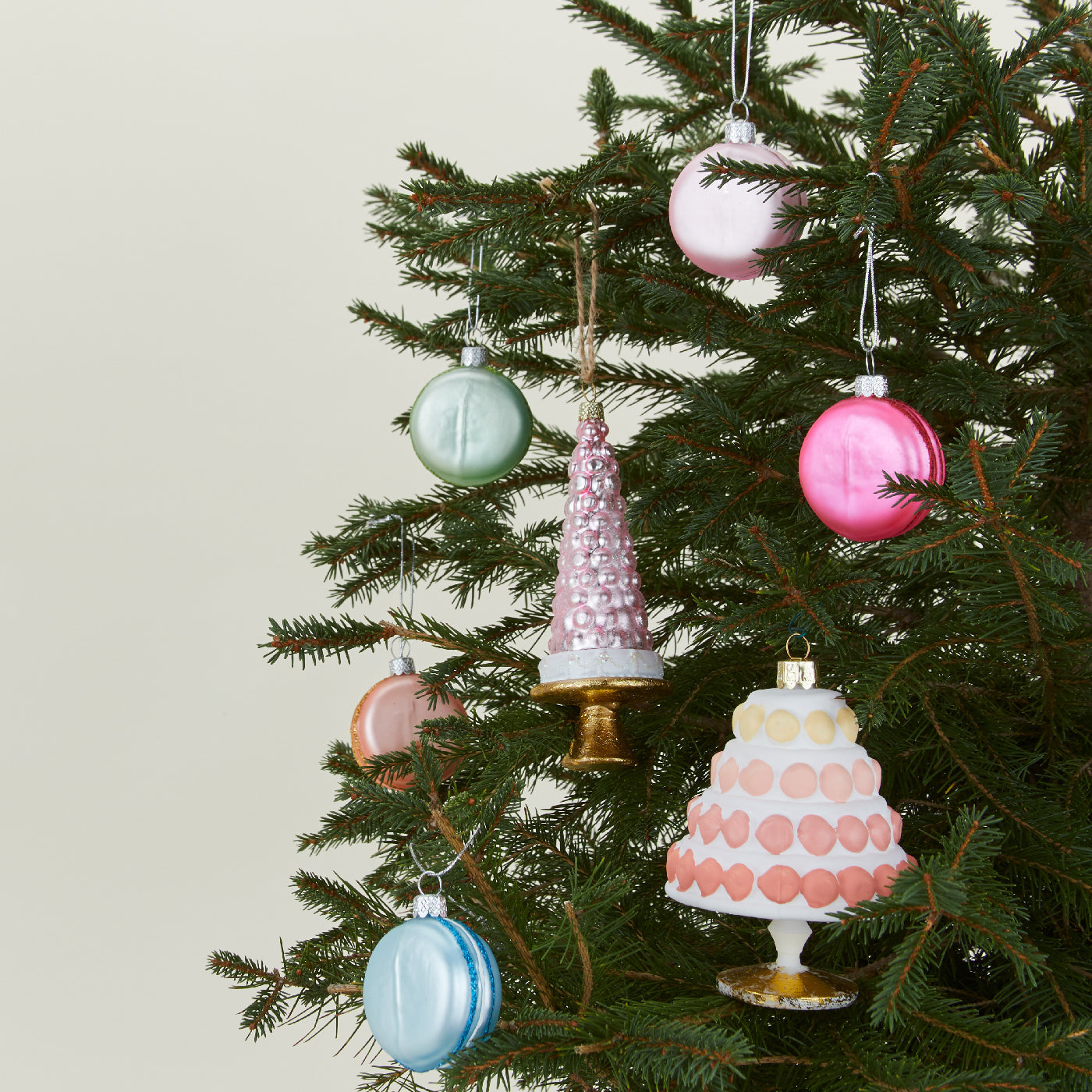 French Macaron Ornament, Set of 5