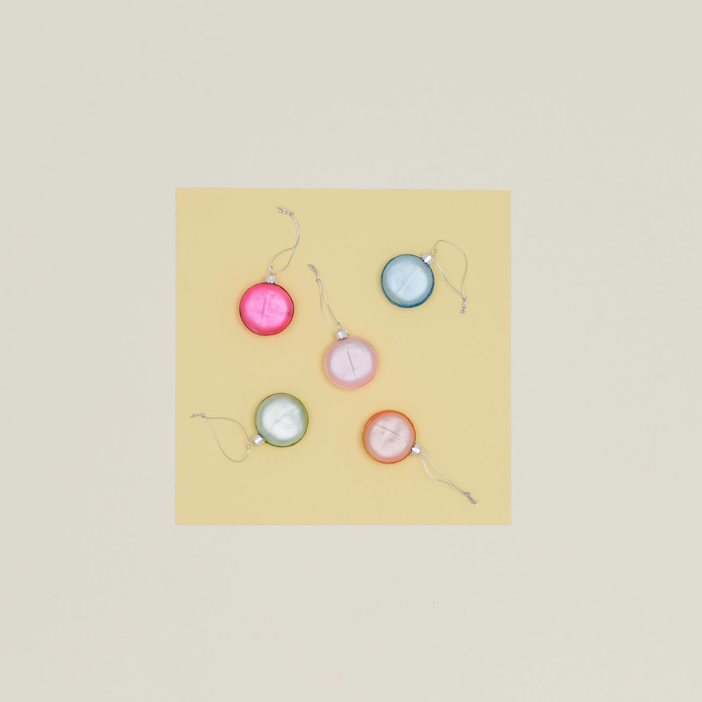 French Macaron Ornament, Set of 5