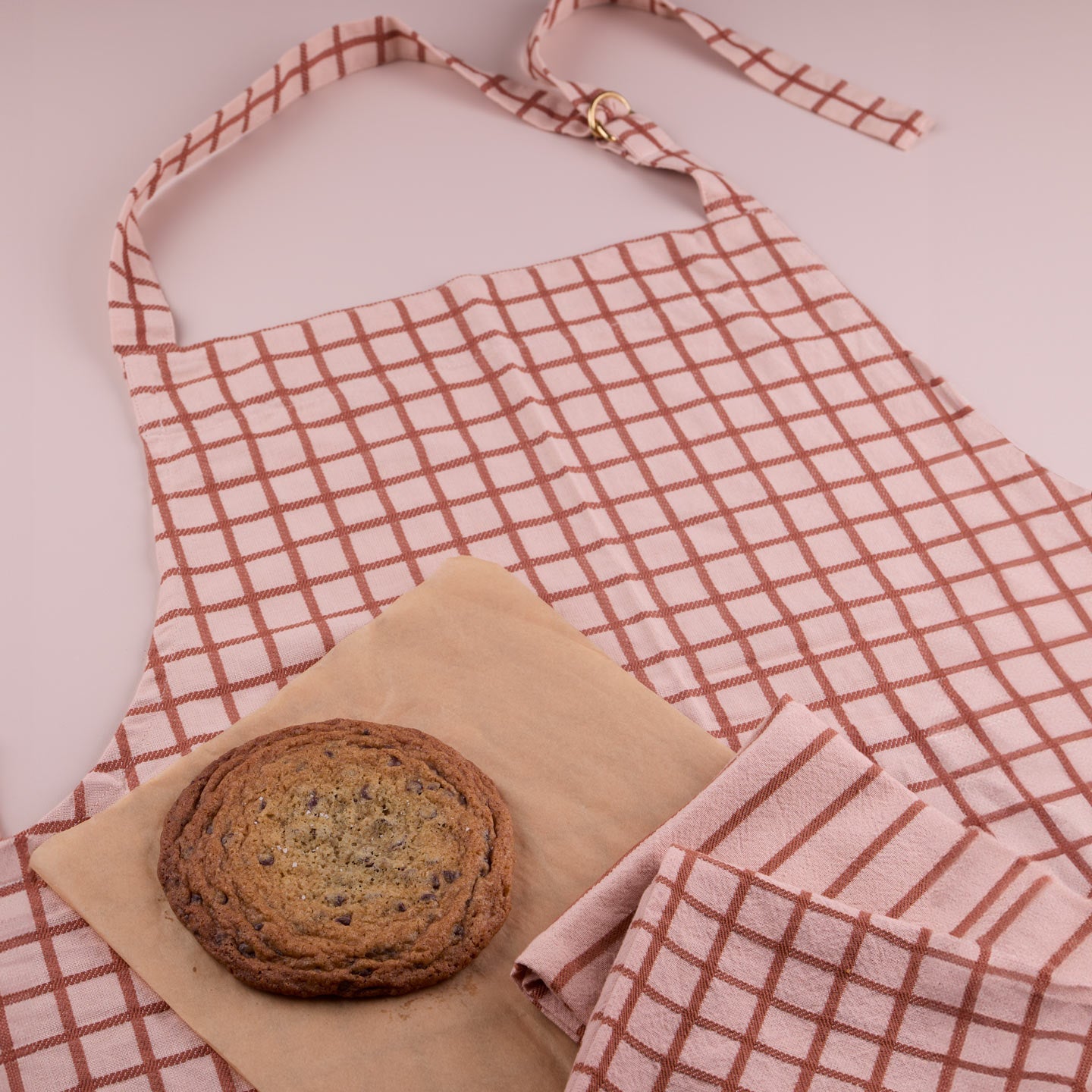Essential Apron and Towel Bundle - Blush/Terracotta