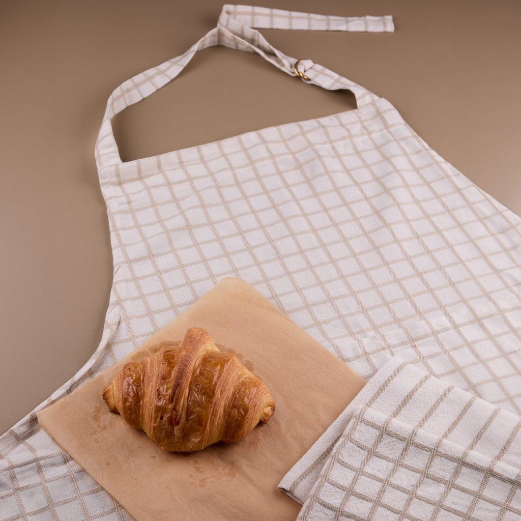 Essential Apron and Towel Bundle - Ivory/Flax