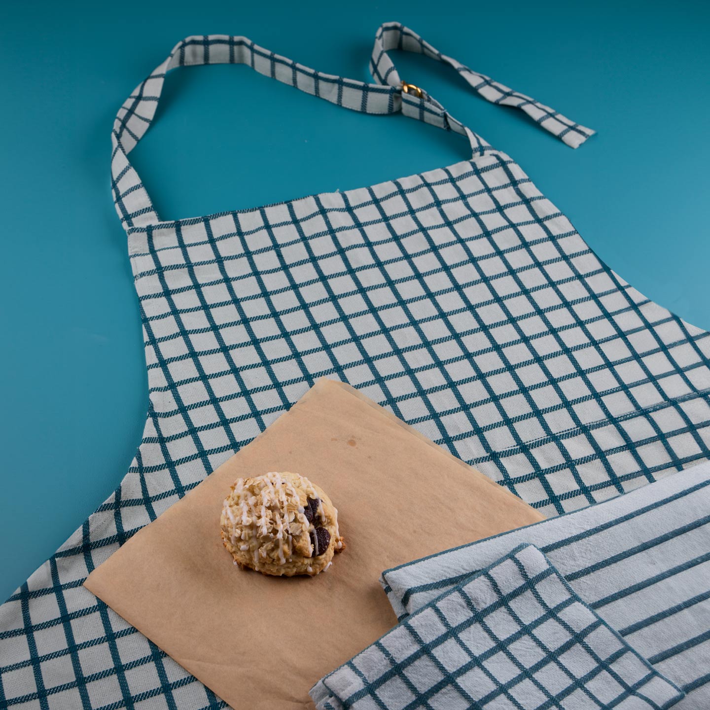 Essential Apron and Towel Bundle - Sky/Peacock