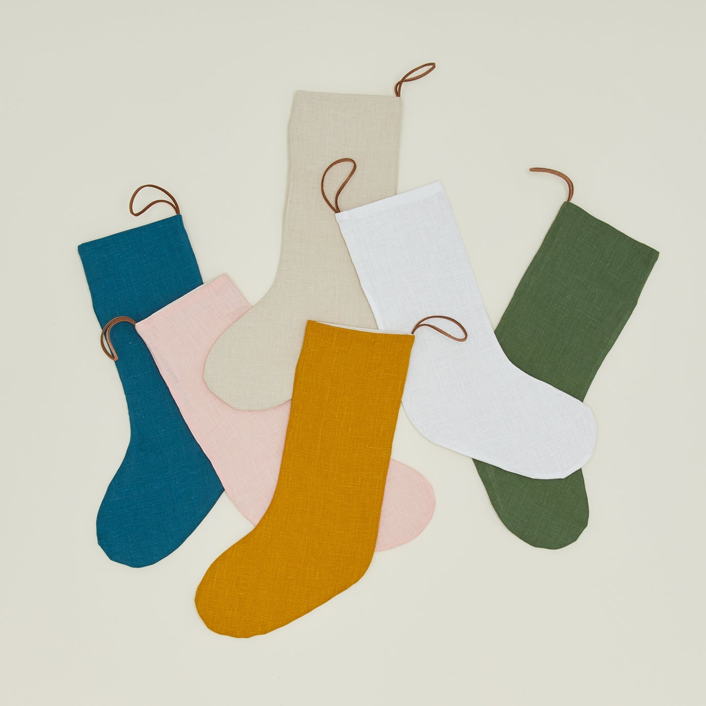 Simple Linen Stocking - Blush