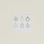 XS Glass Ornament Set - Silver