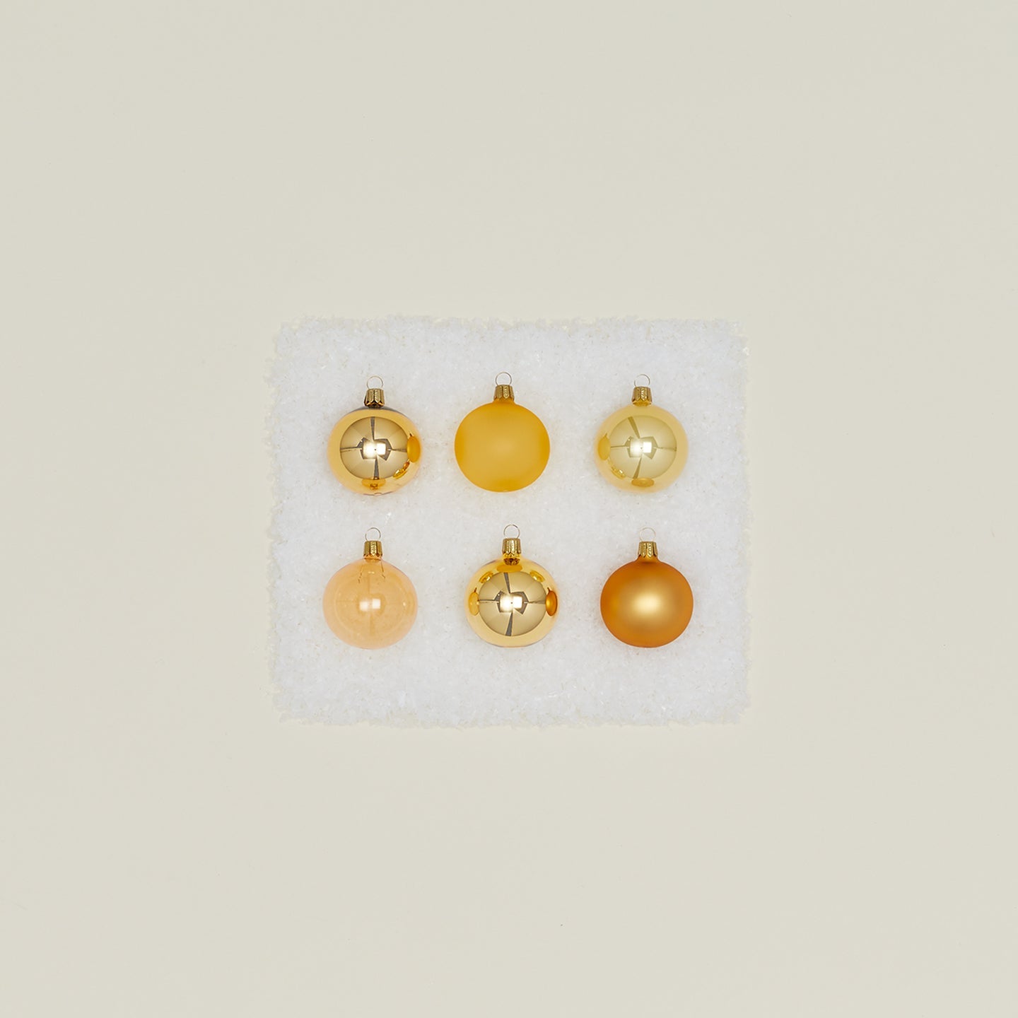 XS Glass Ornament Set - Gold