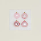 Medium Glass Ornament Set - Pink