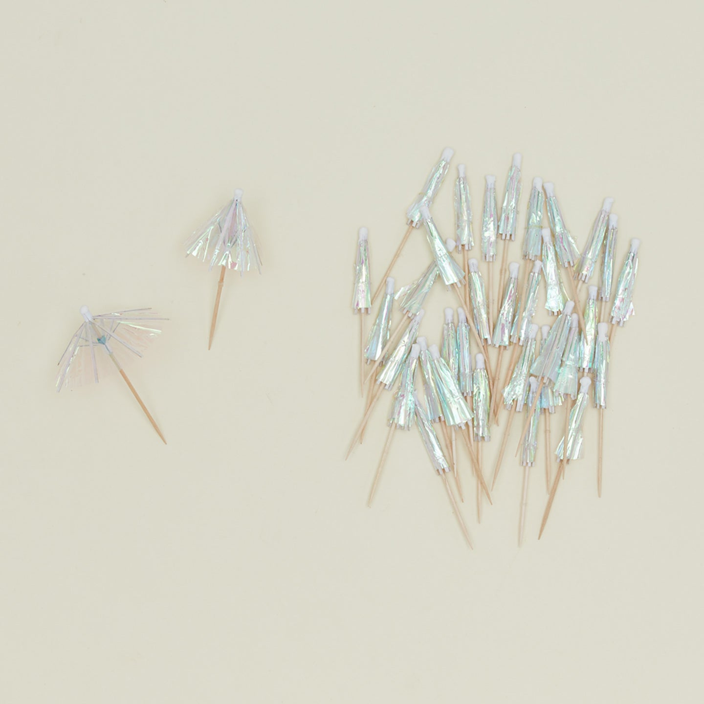 Iridescent Cocktail Umbrella, Set of 35