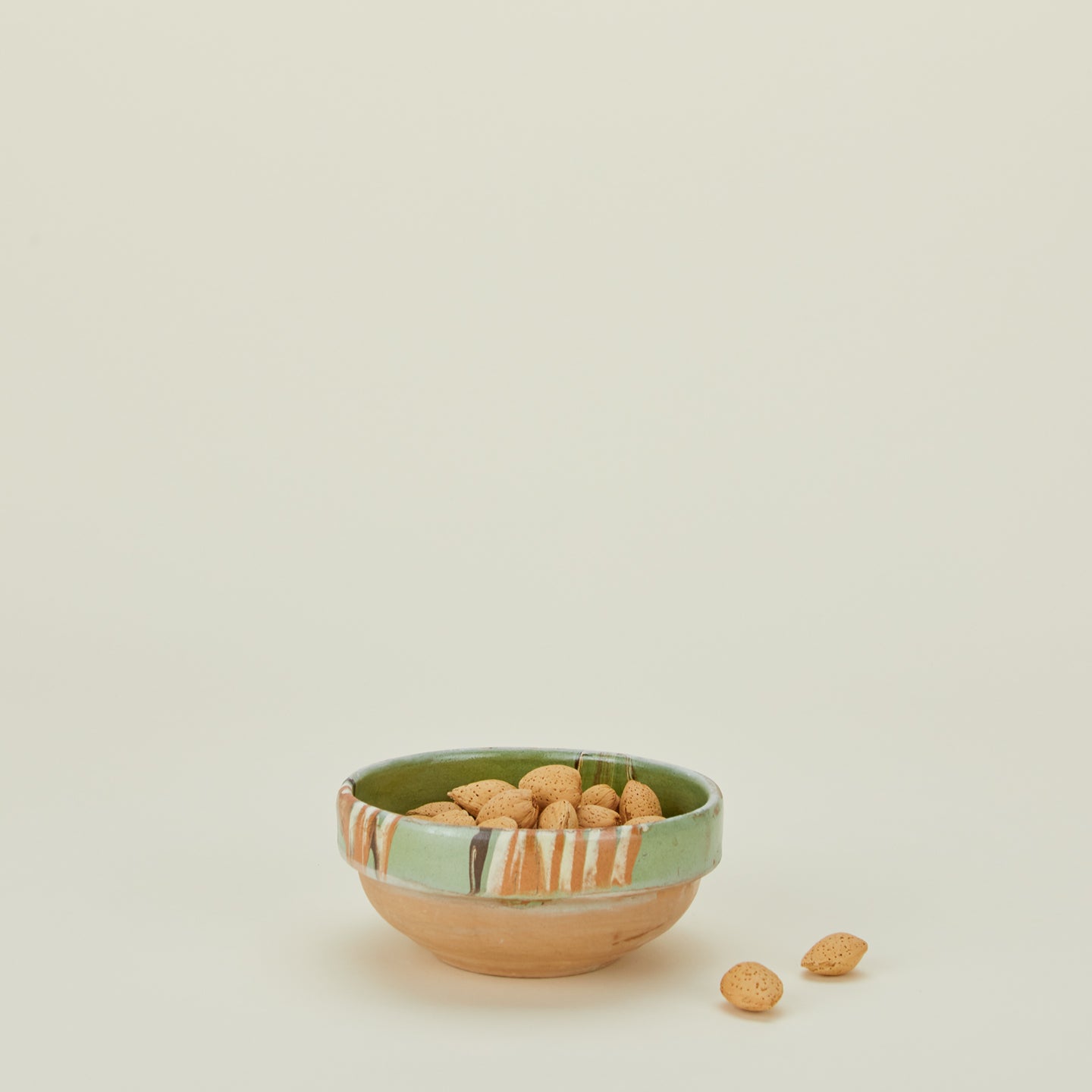 Marbleized Green Glazed Bowl