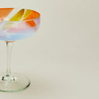 Hand Blown Coupe, Set of 2 - Multicolor