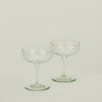Hand Blown Coupe, Set of 2 - Optic