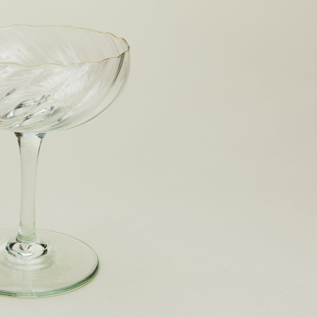 Hand Blown Coupe, Set of 2 - Optic