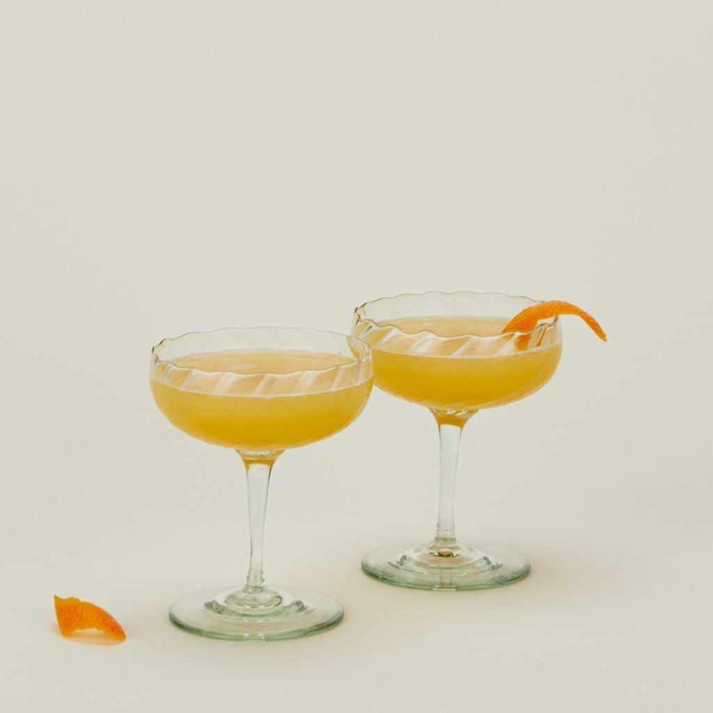 Hand Blown Coupe, Set of 2 - Optic
