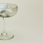 Hand Blown Coupe, Set of 2 - White/Grey