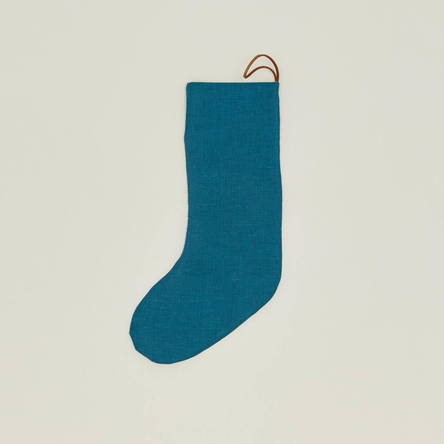 Simple Linen Stocking - Peacock