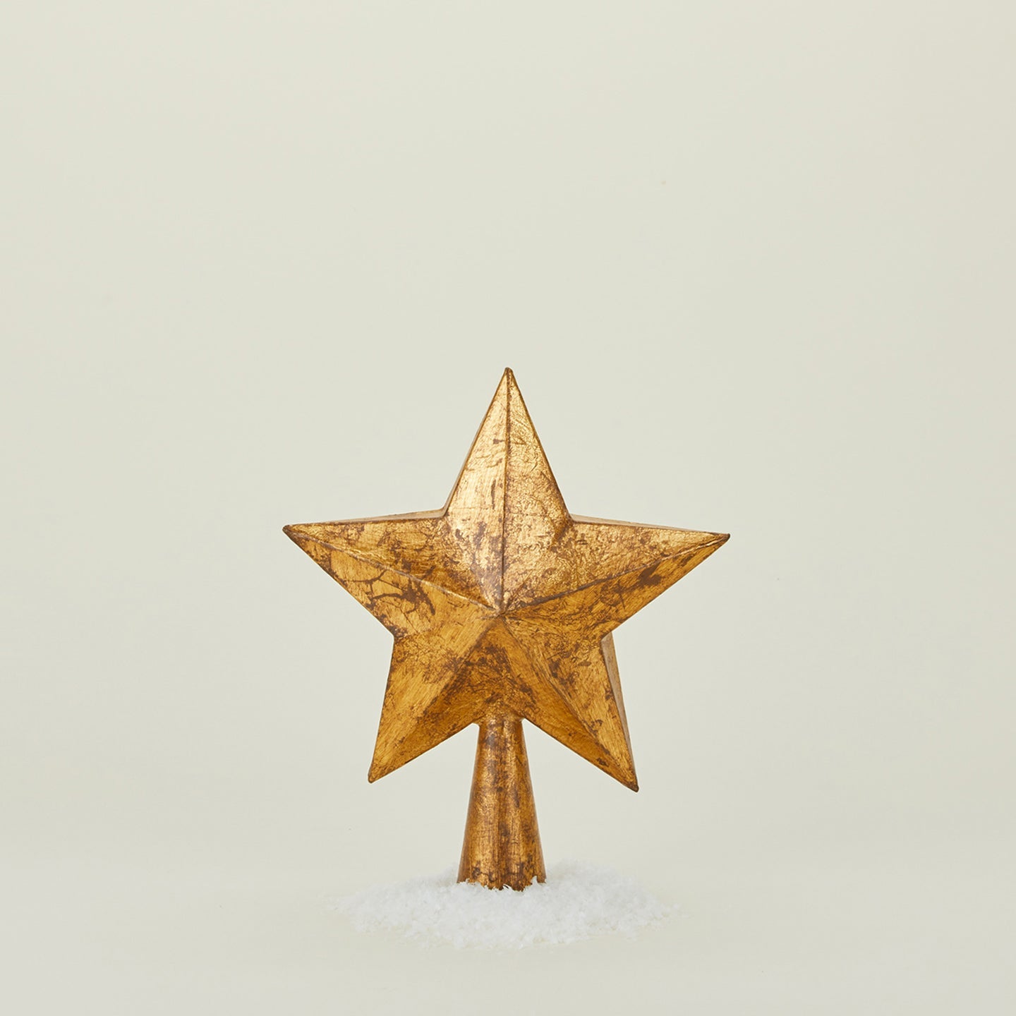 5 Point Star Tree Topper - Antique Gold