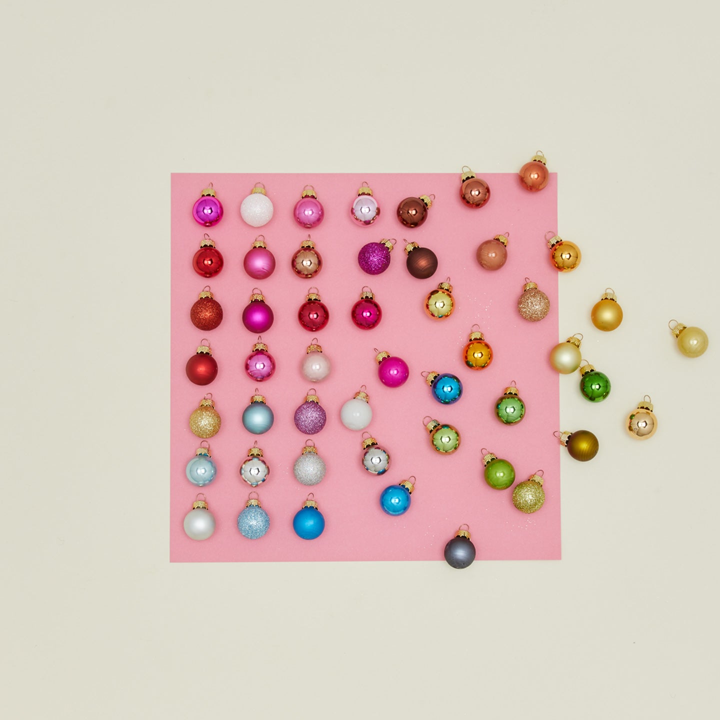 Merry + Bright Mini Ornaments, Set of 49