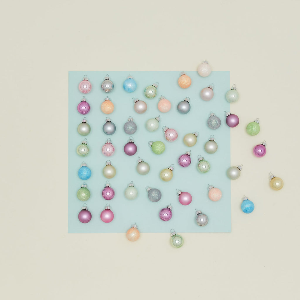 Pastel Mini Ornaments, Set of 49