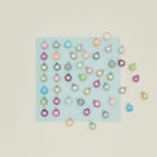 Pastel Mini Ornaments, Set of 49