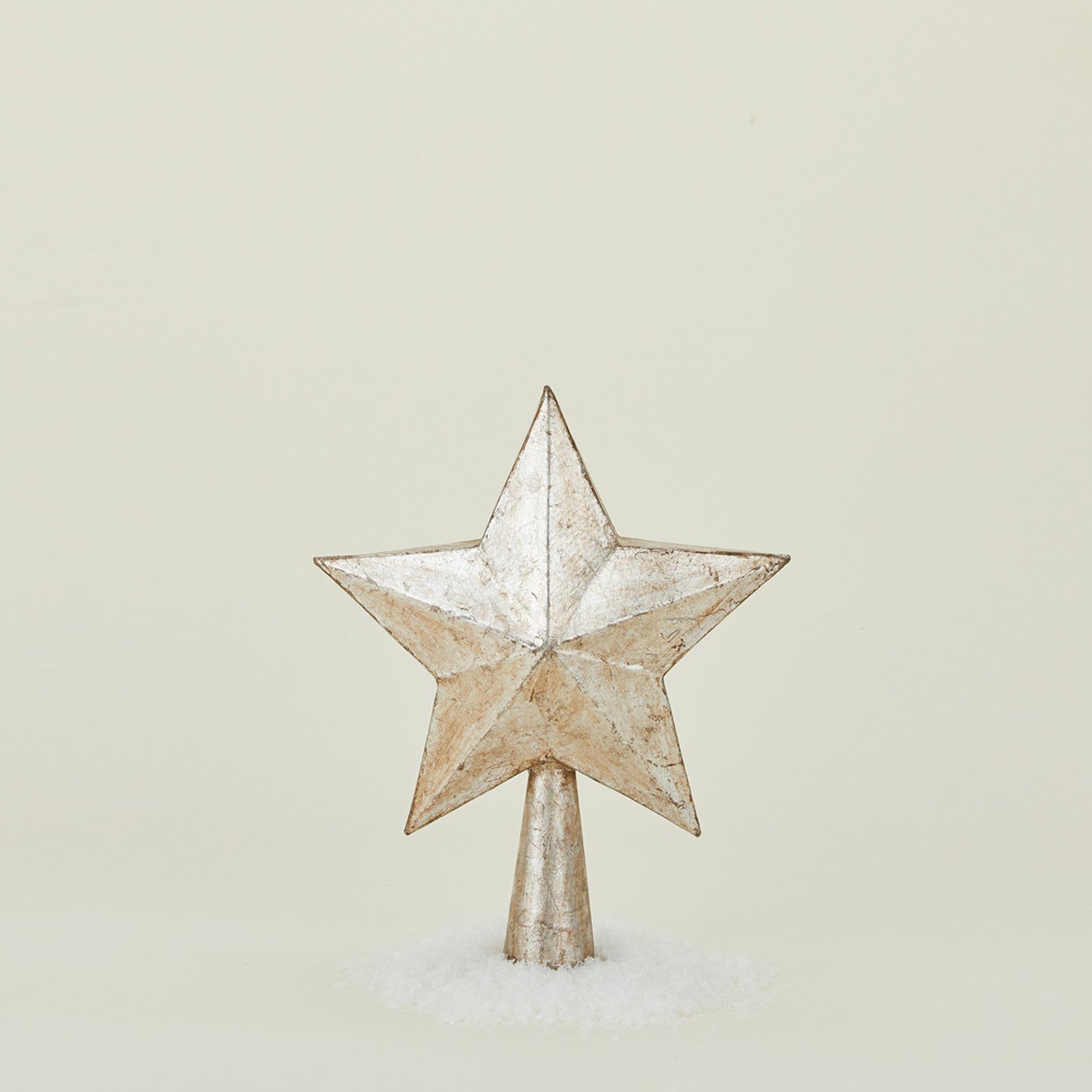 5 Point Star Tree Topper - Antique Silver
