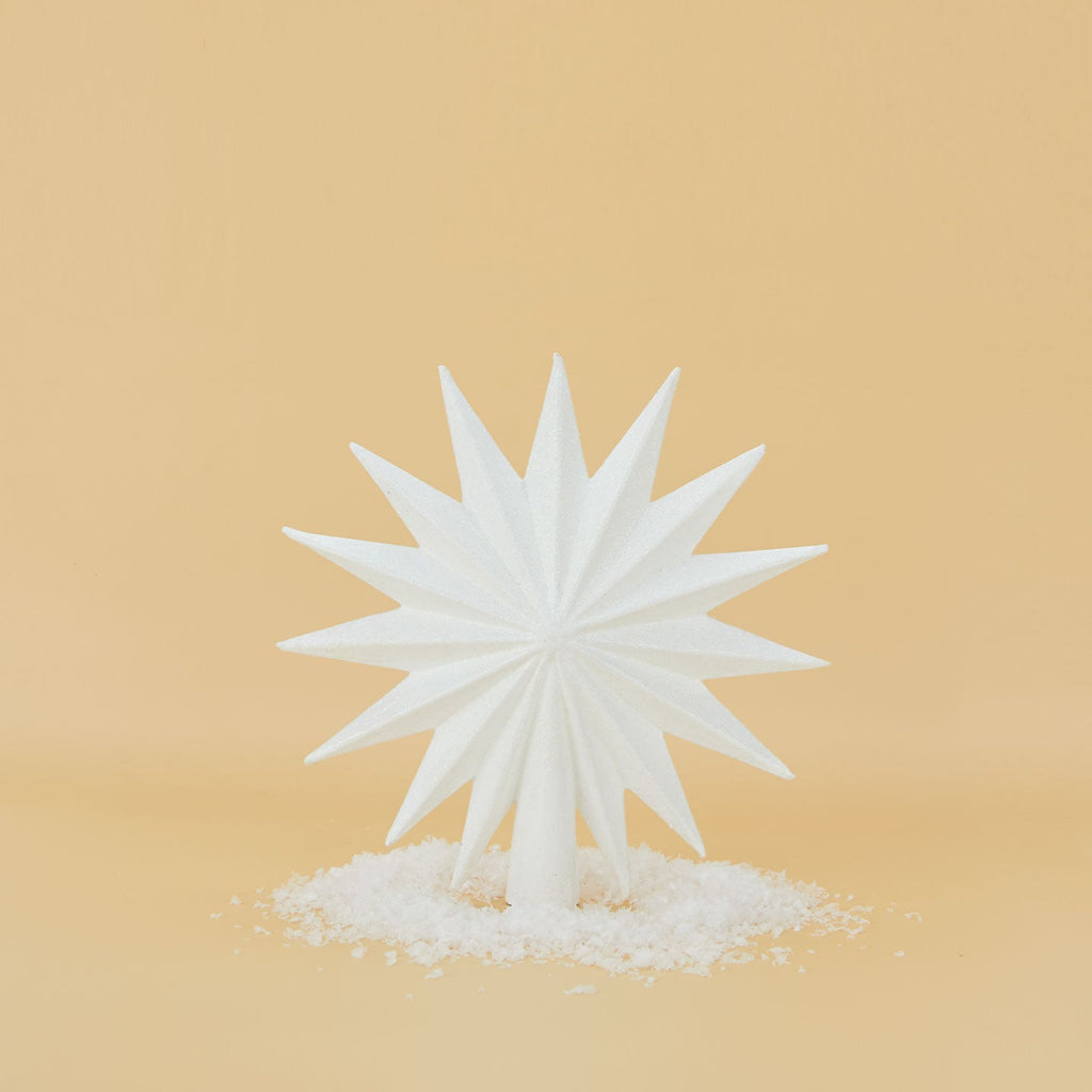 16 Point Star Tree Topper - White