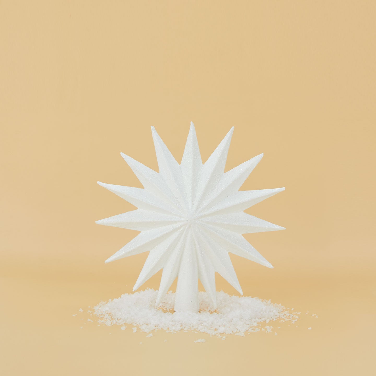 16 Point Star Tree Topper - White