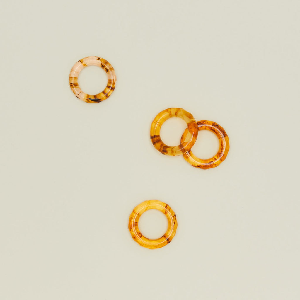 Tortoiseshell Napkin Rings, Set of 4