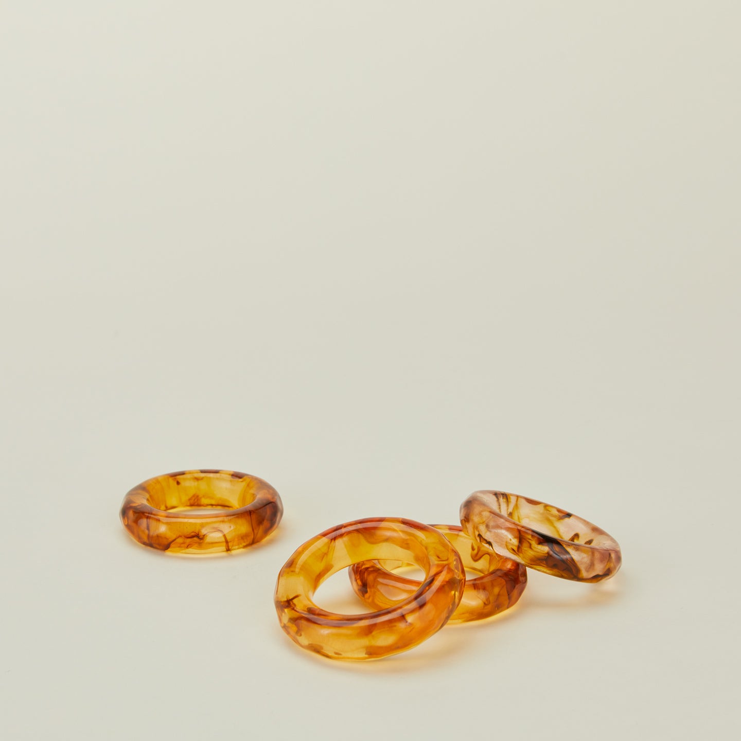 Tortoiseshell Napkin Rings, Set of 4