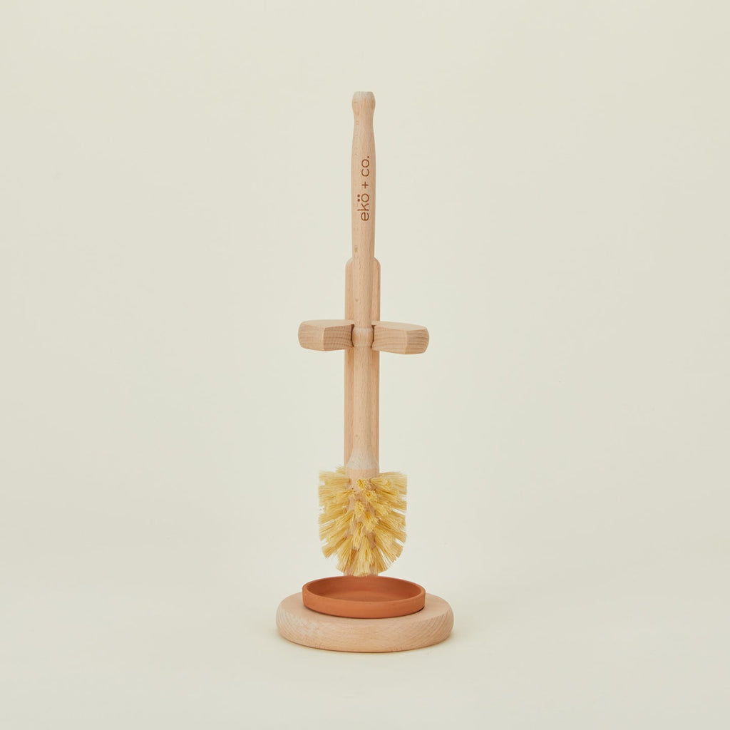 Wooden Toilet Brush with Stand