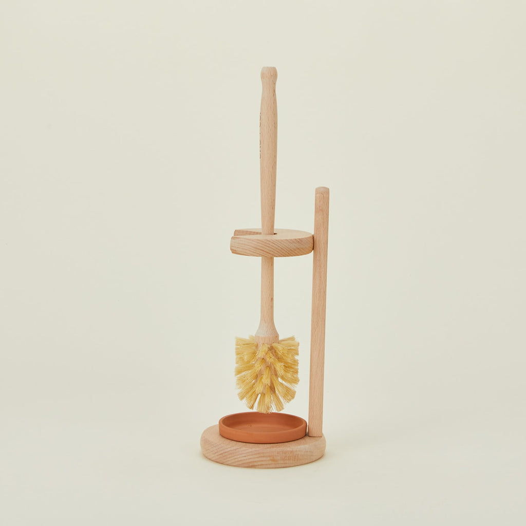 Wooden Toilet Brush with Stand