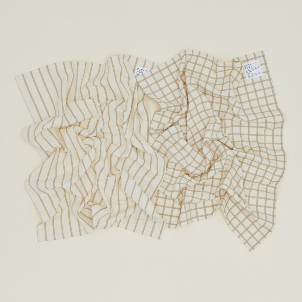 Essential Apron and Towel Bundle - Ivory/Flax