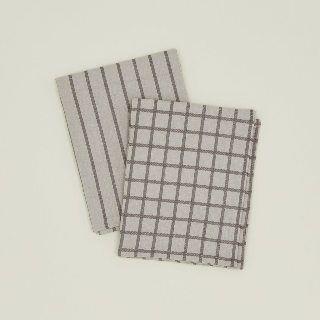 Essential Apron and Towel Bundle - Light Grey/Dark Grey