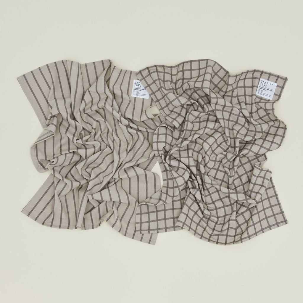 Essential Apron and Towel Bundle - Light Grey/Dark Grey