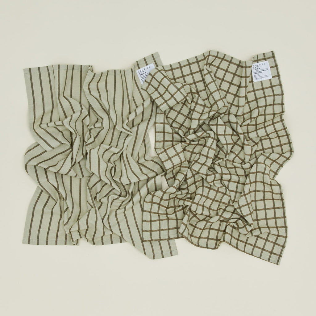 Essential Apron and Towel Bundle - Sage/Olive