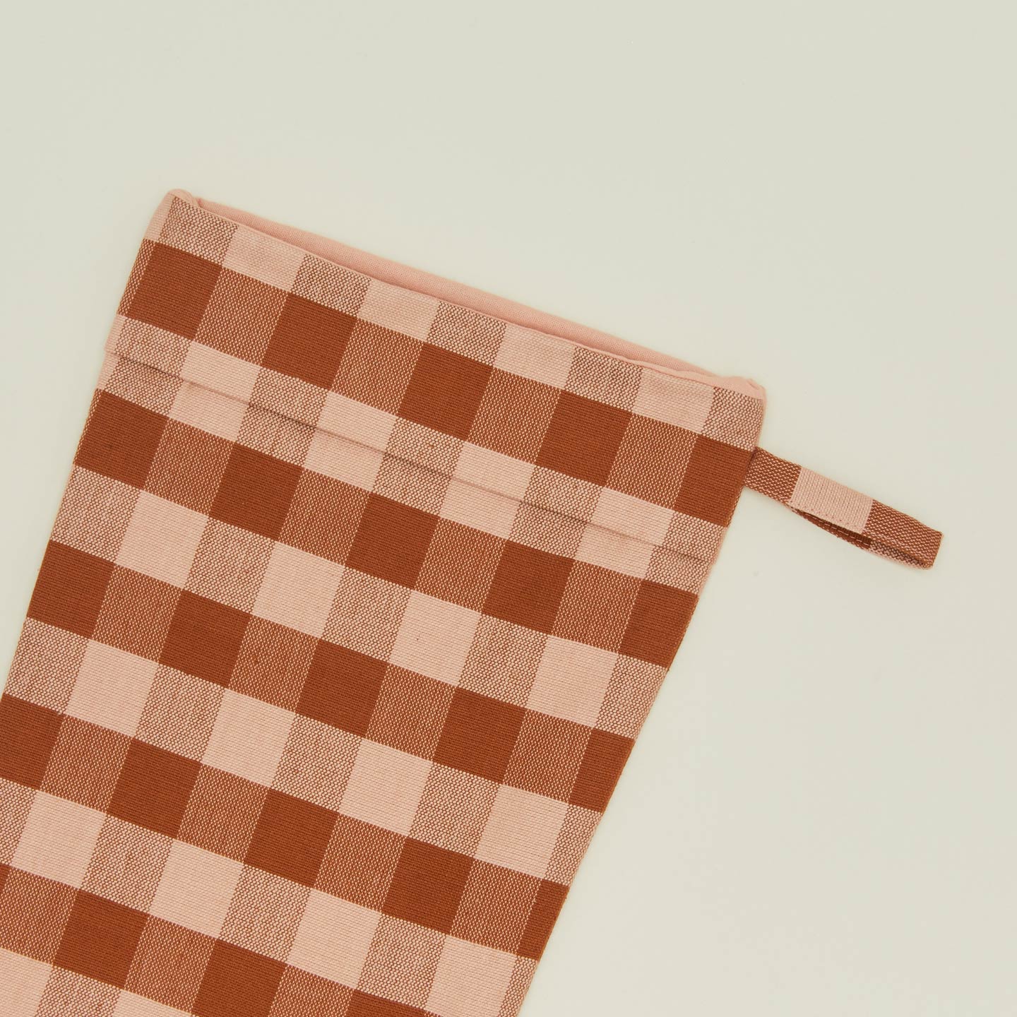 Essential Gingham Stocking - Blush/Terracotta