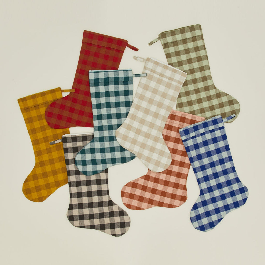 Essential Gingham Stocking - Blush/Terracotta