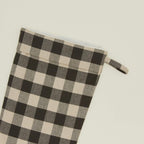 Essential Gingham Stocking - Light Grey/ Black