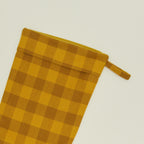Essential Gingham Stocking - Mustard/Bronze