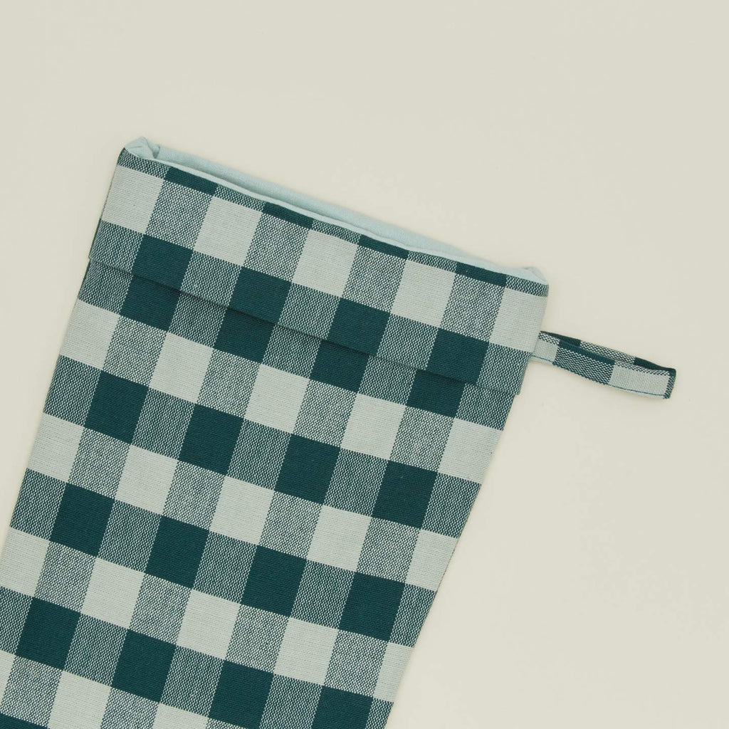Essential Gingham Stocking - Sky/Peacock