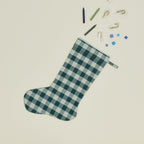 Essential Gingham Stocking - Sky/Peacock
