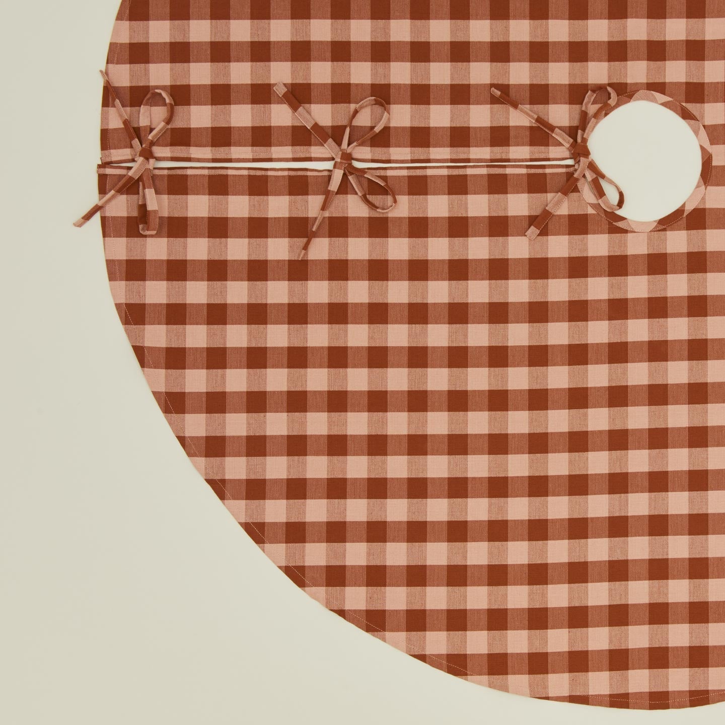 Essential GIngham Tree Skirt - Blush/Terracotta