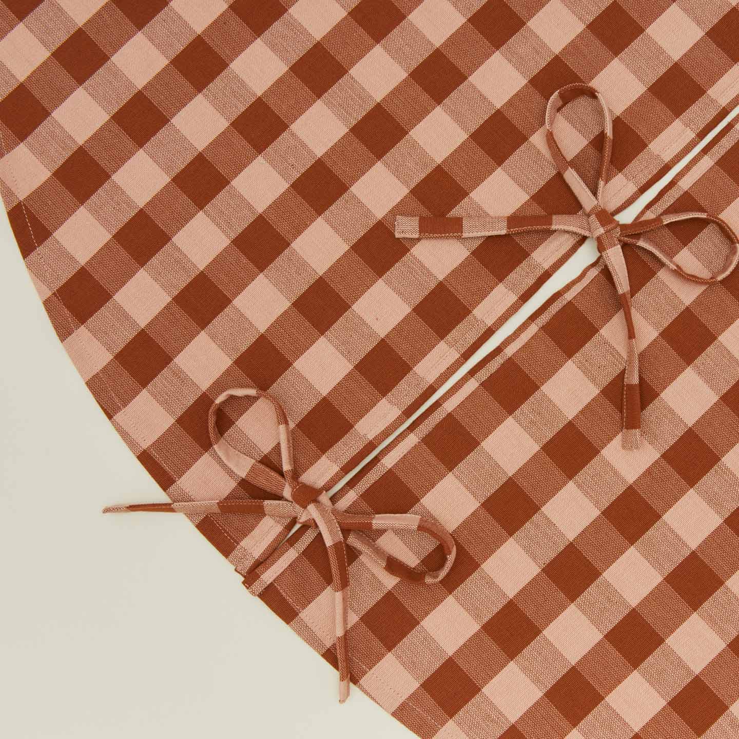 Essential GIngham Tree Skirt - Blush/Terracotta