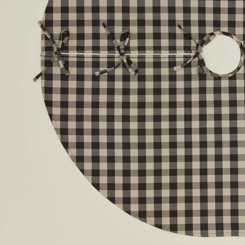 Essential GIngham Tree Skirt - Light Grey/Black
