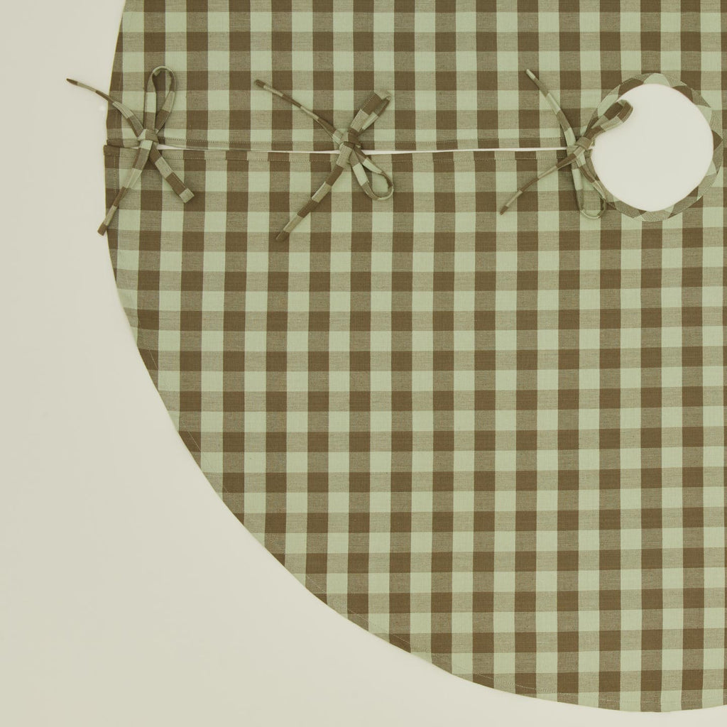 Essential GIngham Tree Skirt - Sage/Olive