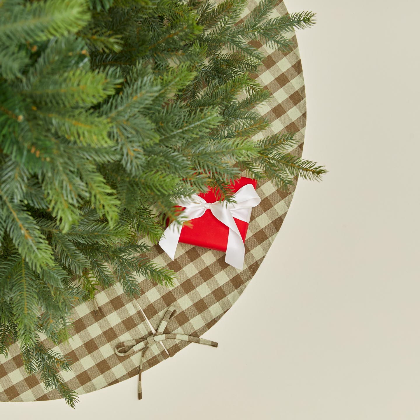 Essential GIngham Tree Skirt - Sage/Olive
