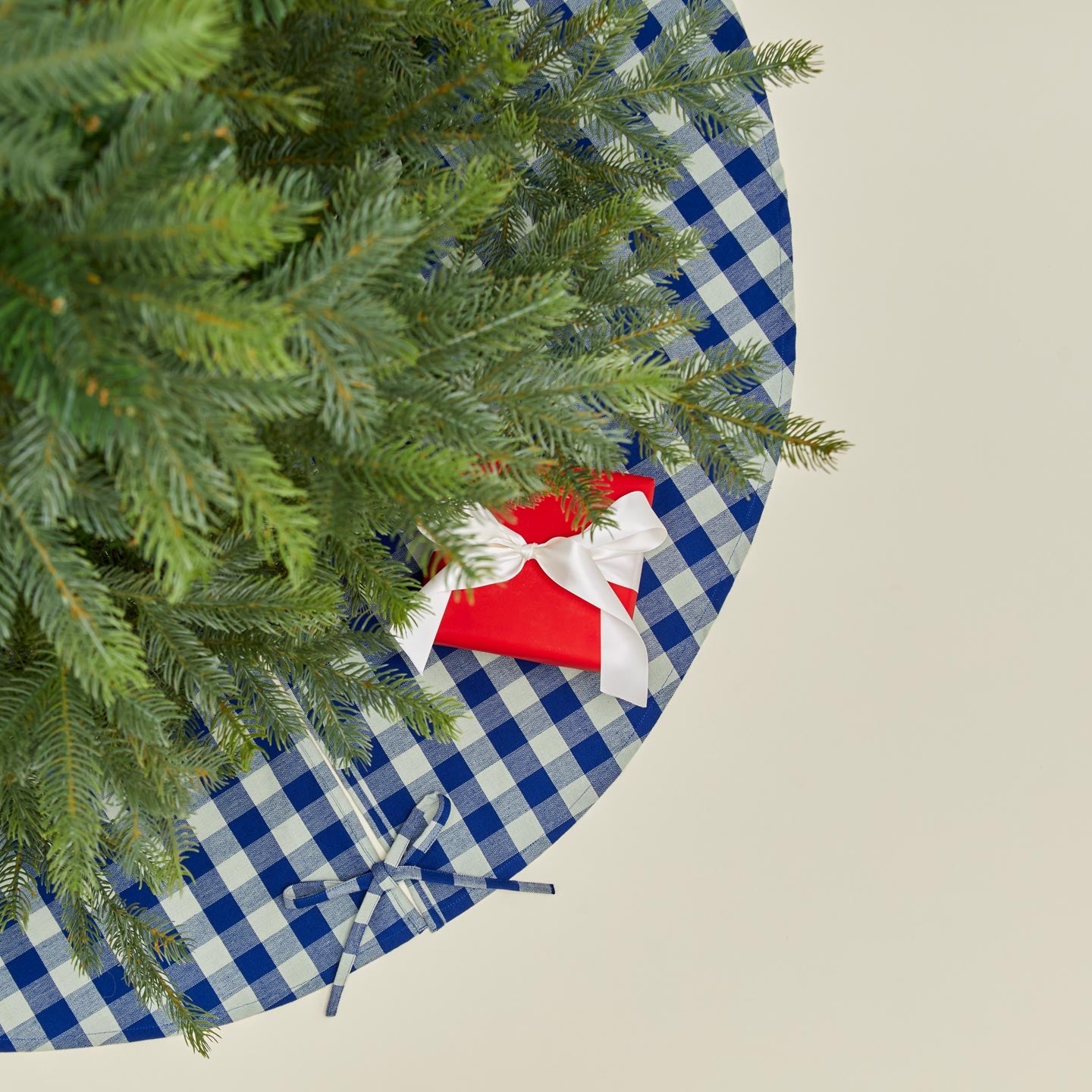 Essential GIngham Tree Skirt - Sky/Blue