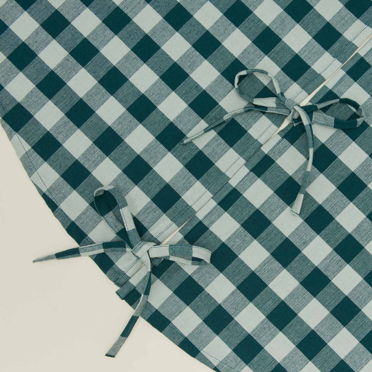 Essential GIngham Tree Skirt - Sky/Peacock